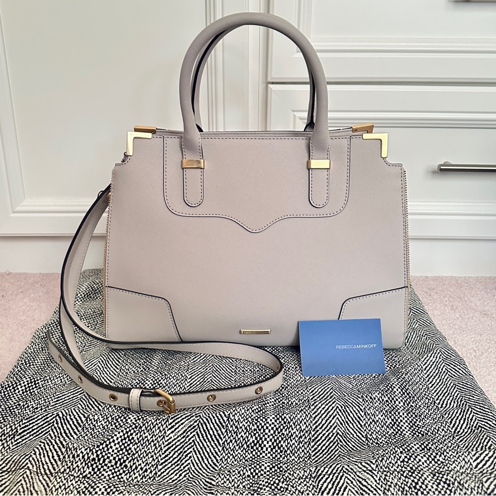 NWOT Rebecca Minkoff Gray Putty Amorous Satchel